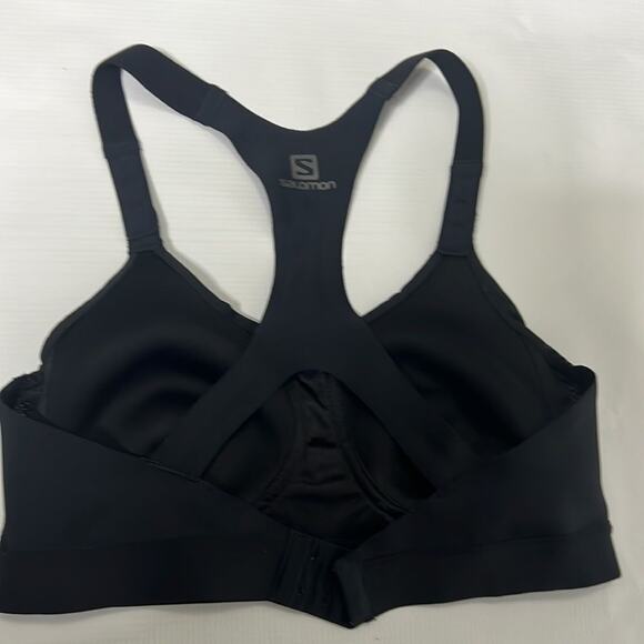 SALOMON SPORTS ATHLETIC BRA BLACK SIZE 34B - Picture 2 of 6